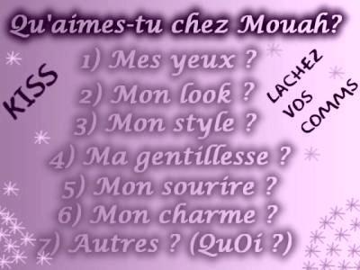 qu'aimes tu chez moi?
